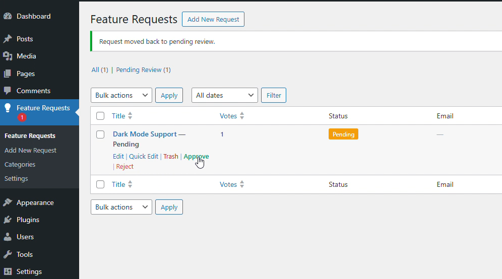 Admin Moderation Panel
