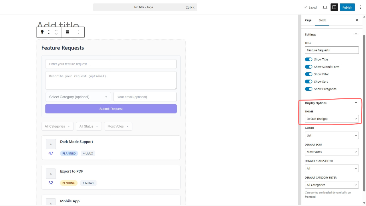 6 Color Themes - Default, Ocean, Forest, Sunset, Purple, Minimal